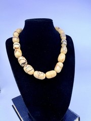 3 Pcs Vintage Bead Necklaces Lot Tribal Ethnic Bone Horn Glass Tribal Lot BP