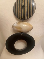 Fabulous Black & Brown Buffalo Horn Statement Designer Necklace