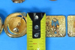 Gold Tone Clip on Earrings Lot of (4) Rhinestones