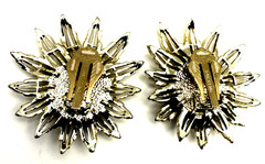Vintage SARAH COVENTRY SUNFLOWER w/Amber Lucite Clip-on Earrings/Brooch/Pendant