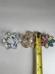 NEW Bundle Lot Floral Brooches crystal enamel rhinestones faux pearl pins