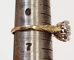 5 Vintage Brass Wedding Rings Salesman Samples No Stones Size 5.5 To 6.5