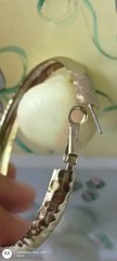 VTG Goldtone Metal Hoop Texture Pierced Earrings Hypo Allergenic Jewelry USA