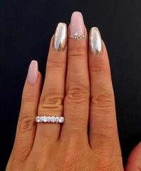 Art Deco Style Round Cut Lab Created Diamond 14k White Gold FN Engagement Ring