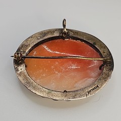 Rare vintage Cameo STERLING Brooch With Unique City Scene (1 of 1)