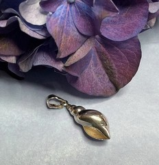 Vintage 925 Sterling Silver Conch Beach Sea Shell Pendant 2g