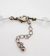 Vintage Faceted Clear Glass Crystal Necklace 21 in