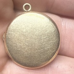 Antique VictorianGold Filled Horseshoe Locket Pendant Good Luck Seed Pearls