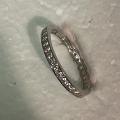 925 Sterling Silver Cz Eternity Band size 11.25