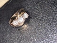 antique 3 diamond gold ring from the 1920’s era. Excellent collection! Size 6