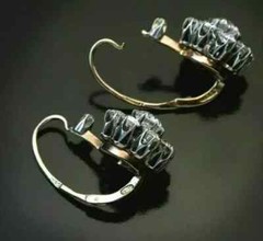 Art Deco Style Lab Created Diamond Wedding 14K Yellow Gold Finish Gift Earrings