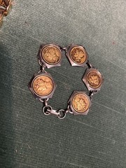 MERCURY DIME Coin Jewelry BRACELET 7.5″ 90% Silver Not Sterling Holders