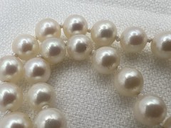 Vintage Japanese 16” Saltwater Akoya Pearl Choker Necklace WG 14k clasp 5.4-6mm