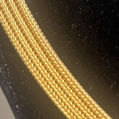 Monet Gold Tone Omega Choker Necklace 17″ Flat Mid Century Modern Vintage MCM