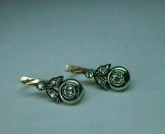 Art Deco Style 2Ct Lab Created Diamond 14K White Gold FN Dangle/Drop Earring