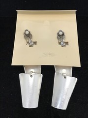 Vintage Temptation Fashion Jewlery Silver Tone Statement Clip-on Earrings