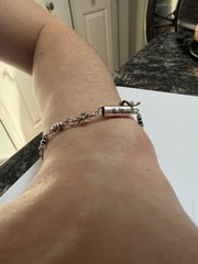 Sterling Silver Chrome Hearts Tiny E 1999 Vintage Bracelet 13 Links