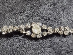 Vtg 1950’s Diamanti Bracelet Silver Tone 7 Inches