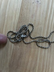 12.80g Vintage Sterling Silver 925 Rope Chain Necklace 20 in M