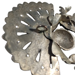 Vintage Peruvian Pendant Silver Tone Figural Peacock Bird READ