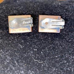 VINTAGE RENOIR COPPER CLIP ON EARRINGS DESIGNER SIGNED FREE SHIPPING
