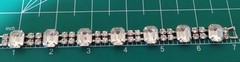 CLEARANCE Vintage Weiss Clear Rhinestone Bracelet Fold Over Clasp. #389