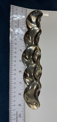 Vintage Modernist Statement Necklace Silver Tone Mirror Finish Chunky Collar