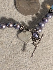 3 Beautiful Sterling And Rainbow Pearl Cultured Necklaces! 16 To 20 In Long! 925