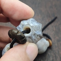 Antique Style Unique carved Gray agate melon shape beads Patina Beads Lot