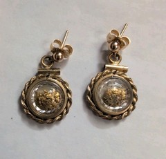 Vintage Gold Nuggets In 1/20 12K Gold Filled Capsule Earrings