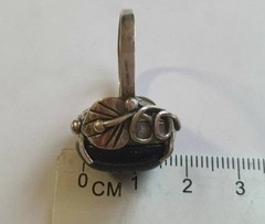 Vintage ring sterling silver 925 Size 8.5 Weight 8.1g Black Goldstone