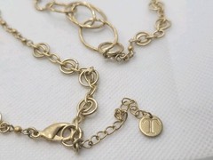 Vintage TRIFARY Gold Tone Long Chain Necklace 36in.