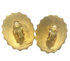 Vintage HERMÈS Soleil Sunburst Gold Plated Earrings. Bijouterie Fantaisie