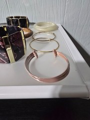 Mixed metal materials lot of 47 bracelets