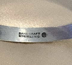 VINTAGE DECO DANECRAFT FO WHEAT STERLING 925 BANGLE BRACELET