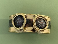 Vintage Copper and Brass Mixed Metal Artisan Cuff Bracelet