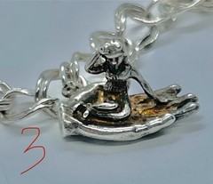Vintage MCM HANDS that Hold Surprises Sterling Silver Charms Pendants Fobs