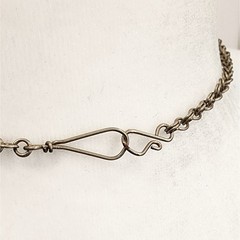 Y2K Edwardian Revival Choker Blue Cat’s Eye Beads – Vintage Regencycore Necklace