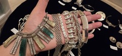 Vintage Mod Silvertone Jewlery Lot Of 37. 5LBS+.17 Signed Monet Avon…
