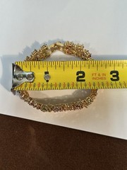 Vintage Ross-Simons Gold Tone Multi Gemstone Bracelet