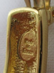 Yves Saint Laurent Large Hoop Clip On Earrings Gold Tone YSL France 53.38g VTG