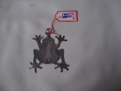 VINTAGE 1970-80s LARGE BALI ETCHED BULL TOAD STERLING SILVER STAMP 925 PENDANT