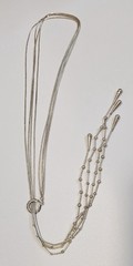 Sterling liquid silver lariat necklace Shube Dakota West