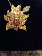 Women’s Floral Bouquet Brass And Copper Handmade Brooch