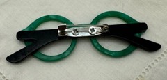 Green And Black Glasses Pin/Brooch