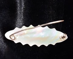 Vintage Mother Of Pearl Pin Brooch and Bar/Barrette