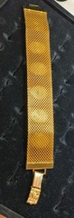 Sarah Coventry Vintage Gold Tone Mesh Bracelet W/ Multi-Color Cabochons