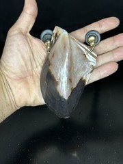 Large Vintage Abalone Shell Islander Necklace Bold Statement Piece