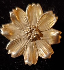 Antique Unger Brothers Sterling Art Nouveau Daisy Flower Brooch Pin
