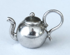 Sterling Teapot Charm Vintage Silver Tea Party Kettle Cute Small Tiny